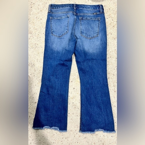 Kancan flare‎ jeans distressed sz 13/30 short cropped Capri-ish - Picture 2 of 7